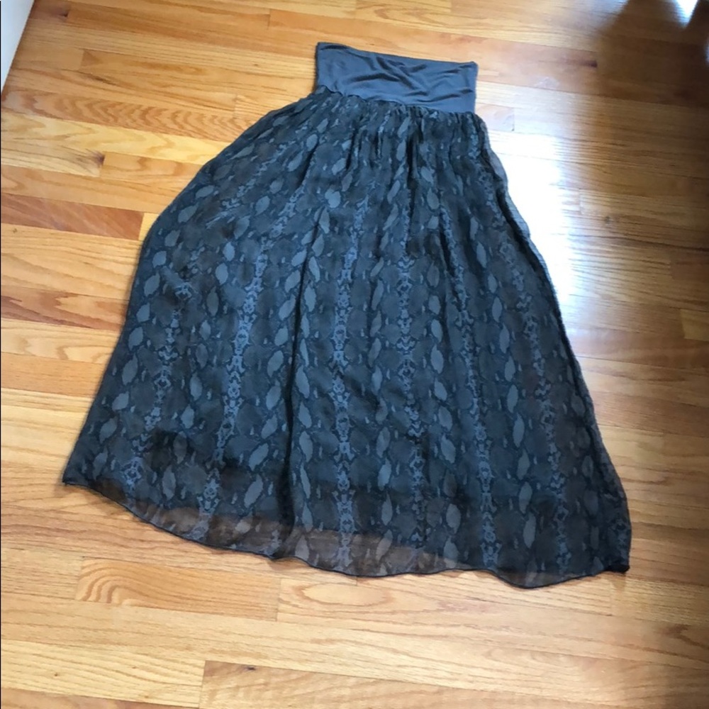 Keysha Women’s Small Gray Snakeskin Skirt Italy